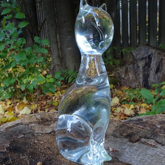 Signed Zanetti Murano Glass Cat Figurine - Picture 1 of 8